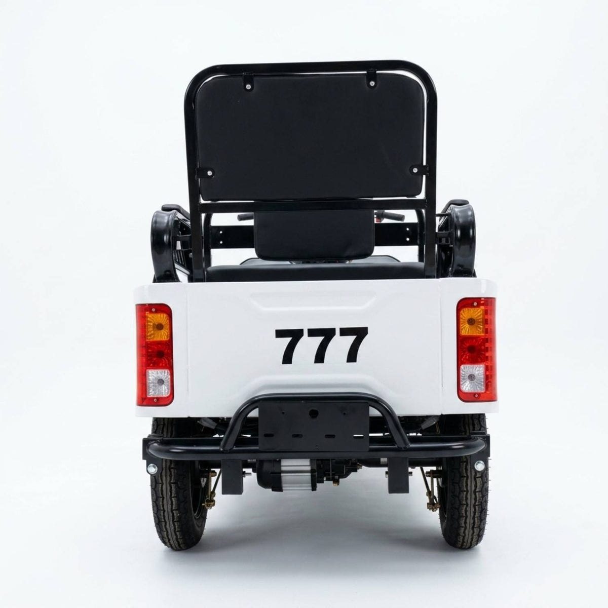 Electric Cargo Tricycle – 2-Passenger Seat with Convertible Storage